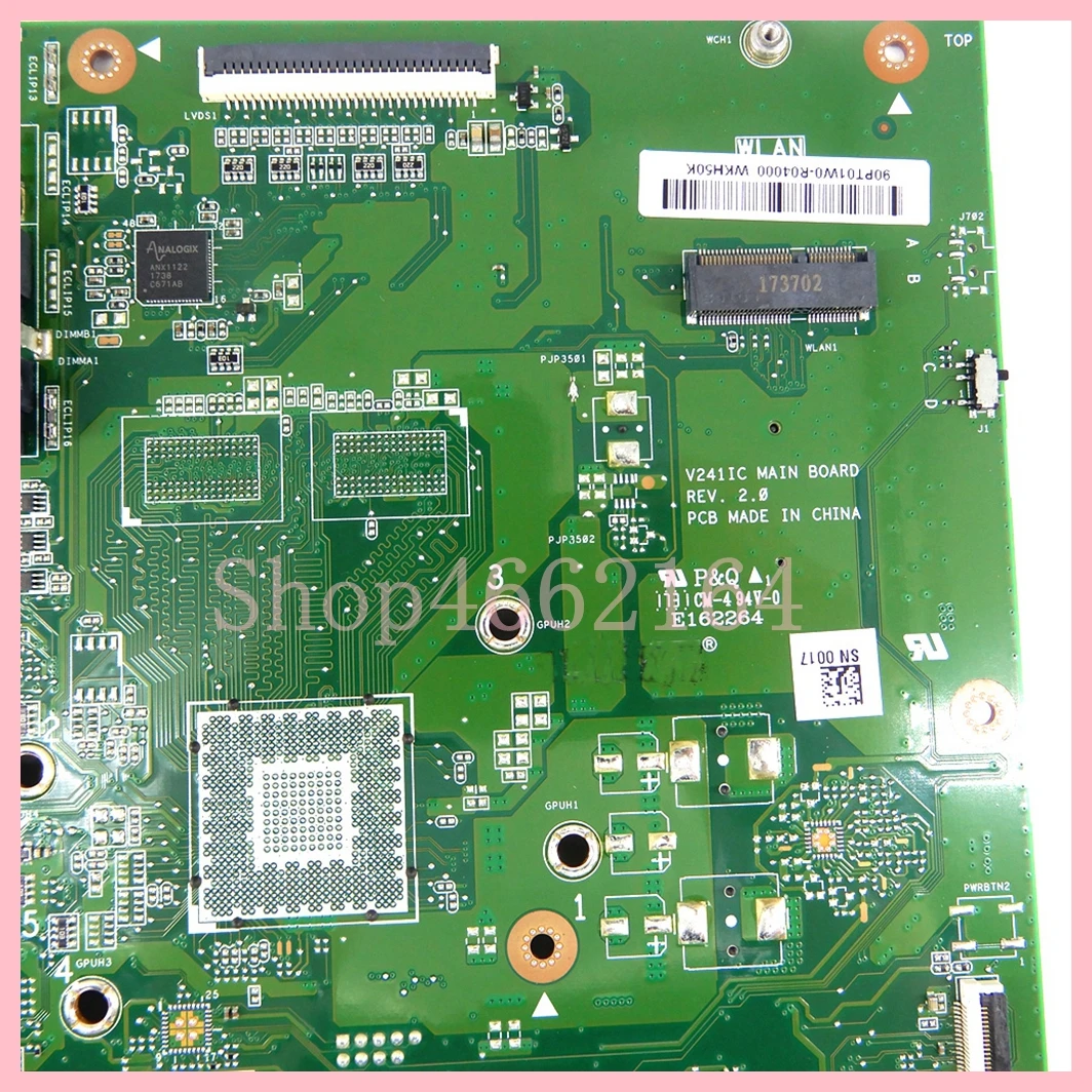 Picture 7: V241IC With 4405U 4415U CPU UMA or DIS Motherboard For ASUS V241I V241IC Mainboard 100% Tested OK