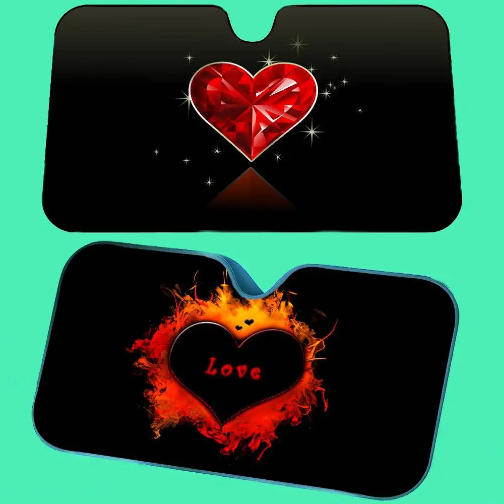 

Love Wallpaper Car SunShade Car Sunshade Window Sunshade Sunblock Front Windshield Hood Interior Sunshade
