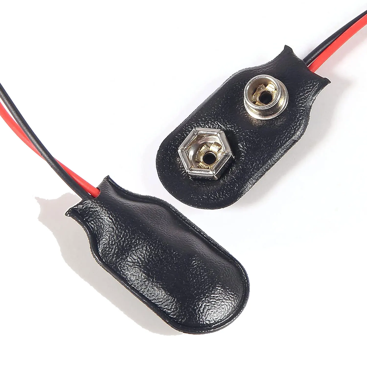 20 Pack 9V I tipo connettore a Clip per batteria connettore con fibbia per batteria fibbia rigida alloggiamento in plastica e cavi cavi Iength 5.9 pollici
