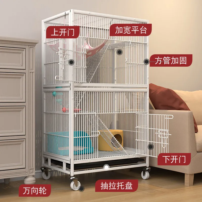 Squirrel cage three-story flower branch mouse villa pet cage parrot bird