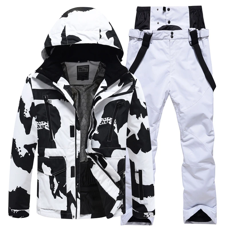 

-30 ℃ men's and women's skiing suit windproof and waterproof skiing suit Outdoor and indoor winter warmth preservation