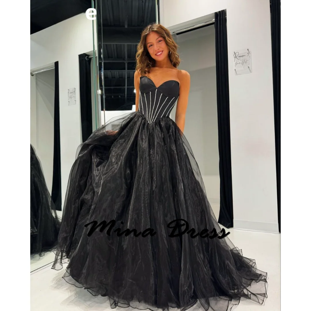 

Mina Customized Backless Elegant Party Dresses 2024 for Wedding Guest Dress Women Sleeveless Slit Strapless Prom Dresses Sale