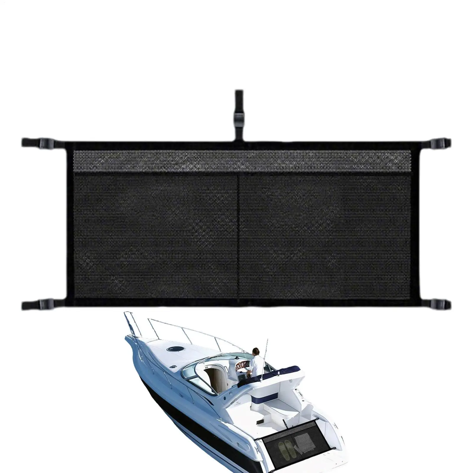 

Boat Organizer Bag Storage Suspended Boat Net Camping Vehicles Organizer Survival Gear Holder For Flashlight Slippers Water