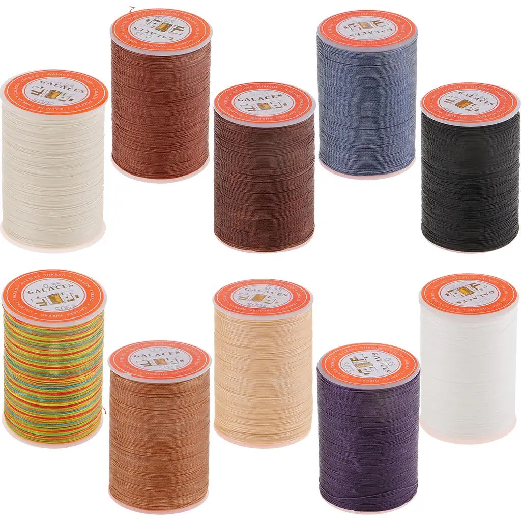 Waxed Thread 0.35mm/ Polyester Cord for Sewing Stitch Leather Bracelet image 4