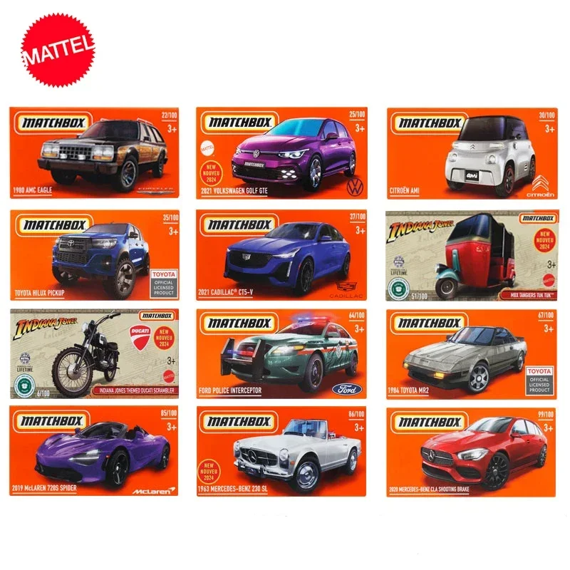 Original Mattel Streichholz schachtel Auto Druckguss Box verpackt neue Benz Cla Toyota MR2 Fahrzeug Modell Spielzeug für Jungen Sammlung Geschenk