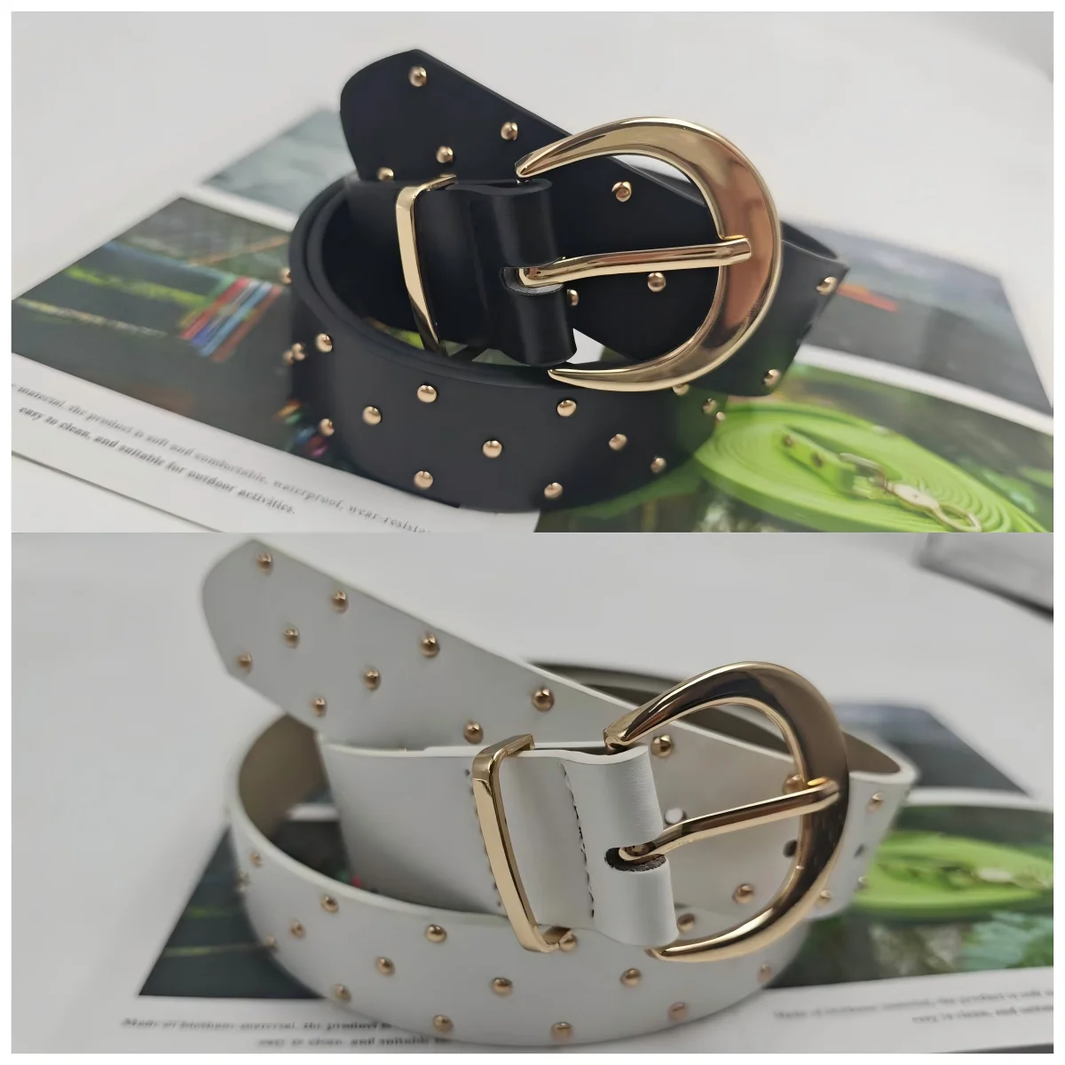 1 Piece of Unisex Belt with Y2K punk Style, Featuring Beaded Buckle, Suitable for Jeans, Long Clothes, Daily Casual Wear