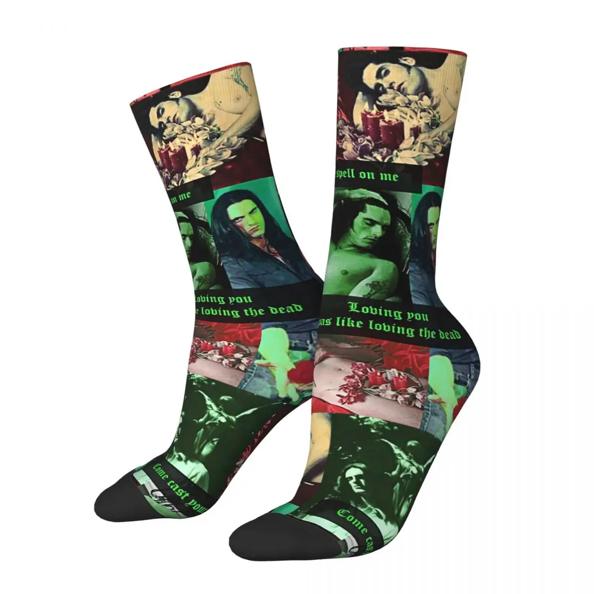 Peter Steele Dark Goth Type O Negative Merch Socks High Quality Middle Tube Socks Cotton for Women Men Small Gifts