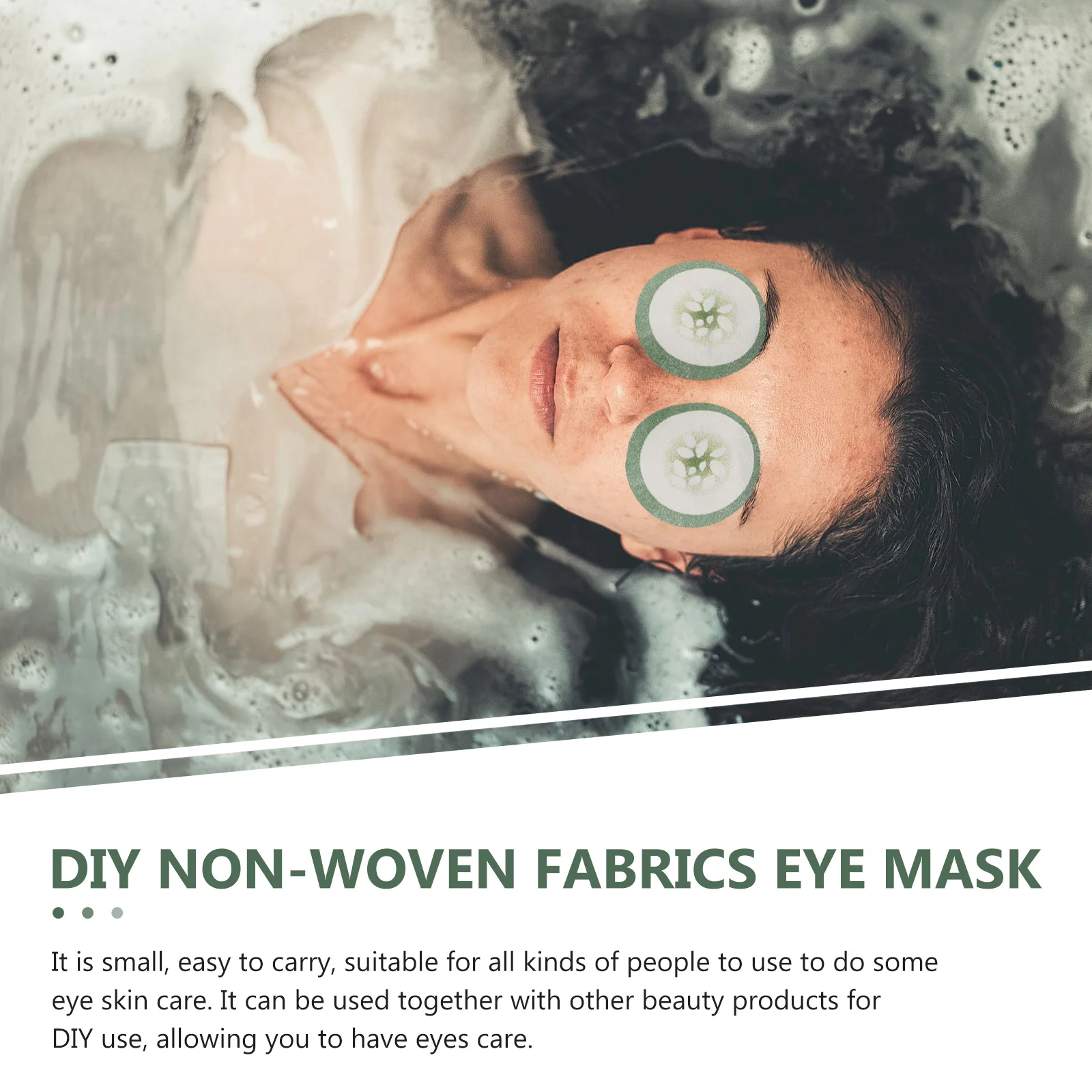 Película hidratante para máscara de ojos, papel verde, pepino, parche impreso, cubierta embellecedora