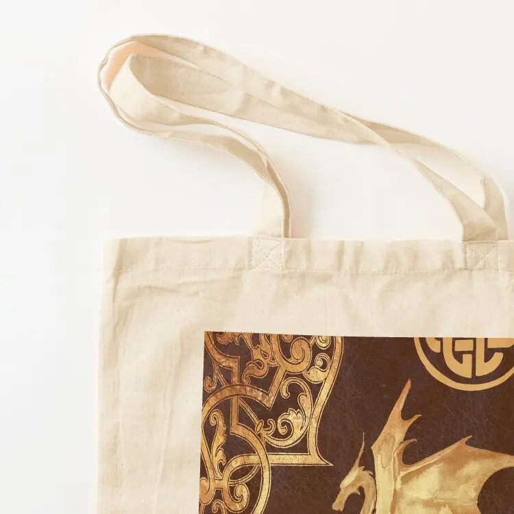 ?Celtic Dragon Grimoire – Vintage Mythical Beast Design Tote Bag Fabric bag woman shopping bag tote woman