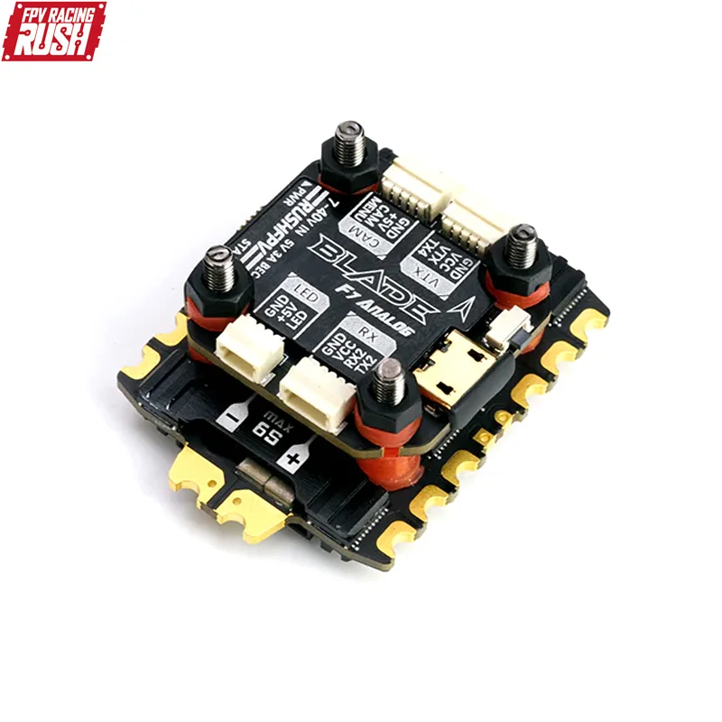 RUSHFPV RUSH BLADE F722 mini Flight Controller Analog / Digital W/ BLHeli_32 4in1 60A ESC Stack 20x20mm for RC FPV Racing Drone