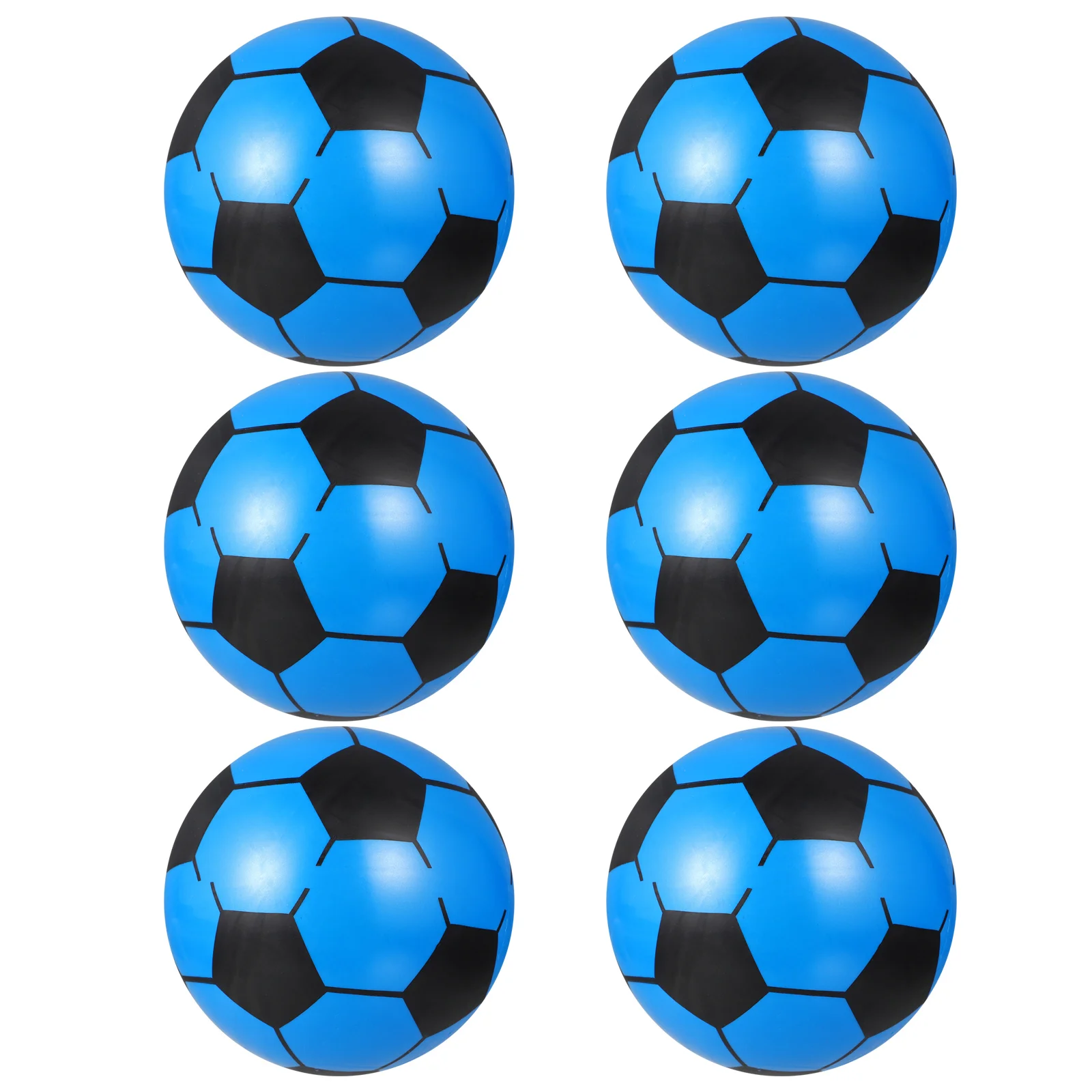 6 Pcs Inflatable Toys Kids Football Plastic PVC Soccer Balls Pat The 20X20CM Footballs Child