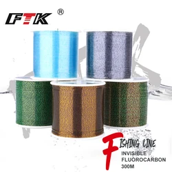 FTK 300m Invisible Fishing Line Speckle Carp Monofilament Line 0.20mm-0.50mm 4.13LB-34.32LB Super Strong Spotted Line Sinking