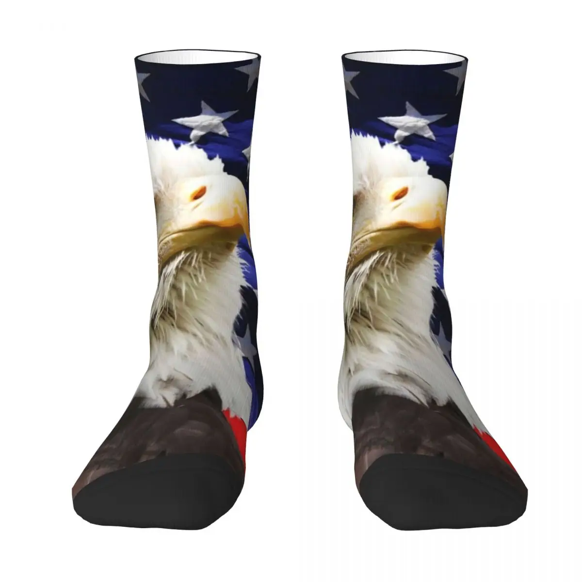 American Bald Flag Eagle Socks Spirit Star National Bird Elegant Stockings Women Men Soft Cycling Socks Spring Anti Sweat Socks