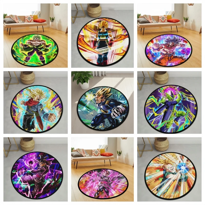 

Девять круглых дизайнерских ковриков Dragon Ball, декоративный коврик в стиле аниме, мягкий напольный коврик для гостиной, спальни, домашнего декора, отличный подарок для фанатов