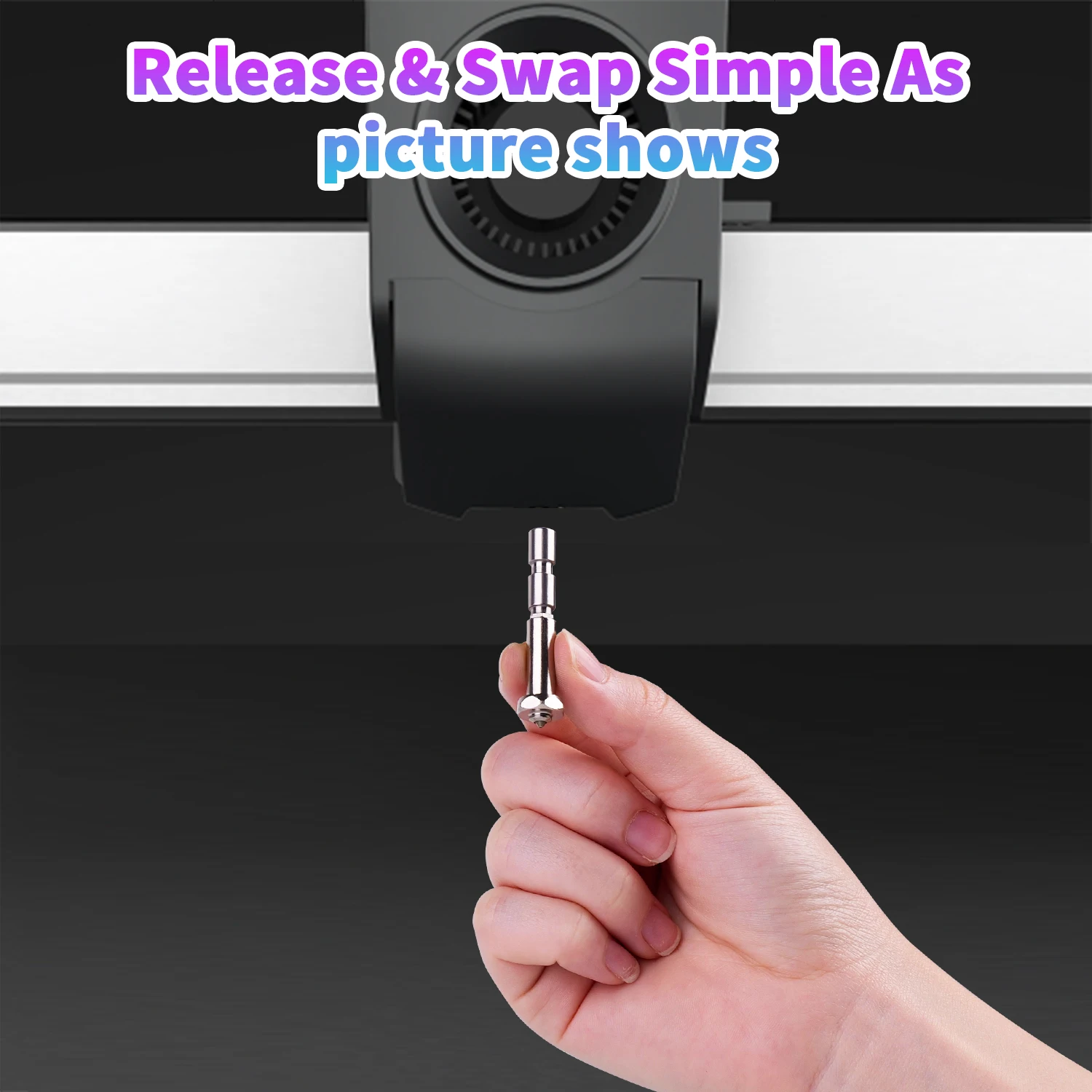 Für Anycubic Kobra 3 Max Hotend 0,4 0,6 0,8mm Combo Schnellwechsel Integrierte Düse aus gehärtetem Stahl – Detail 1