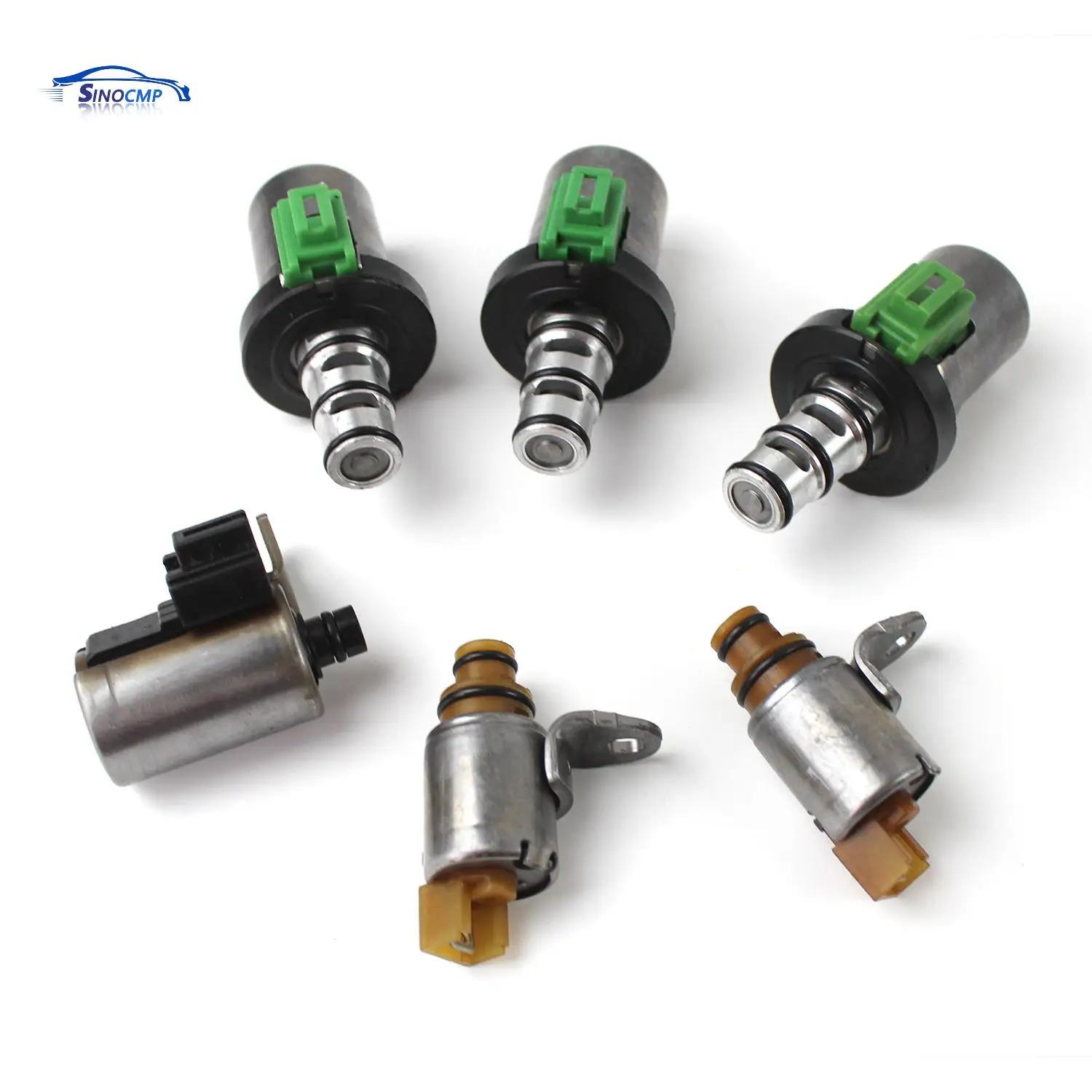 6 PCS Transmission Solenoid Kit 48420K-R 4F27E FN4A-EL For 2000-2012 Ford Focus Mazda 2 3 5 6 CX-7 MPV 5-Speed Engine Auto Parts
