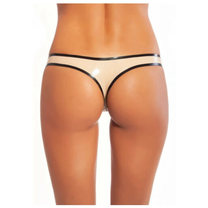 Latex Rubber Gummi Sexy Panties With Trim T-BACK Cool Thong Customized .04mm