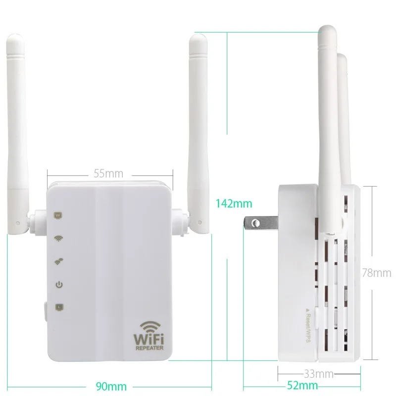 300m Dual Network Port Repeater Wireless Wifi Signal Enhancement Verstärker Routing Signal Expander Repeater
