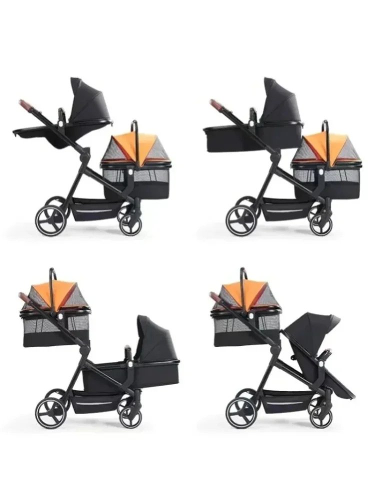 EU-Lager Multifunktionaler Kinderwagen für Baby und Haustier Abnehmbares Design P601 Standalone-Modus für 0-1J 1-2J