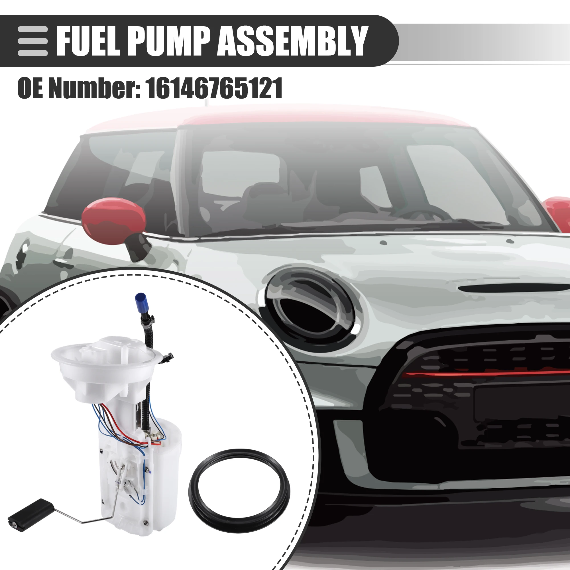 

Топливный насос X Autohaux в сборе с отправным блоком, для Mini Cooper 2005-2008, пластик, No 16146765121, белый, 1 комплект