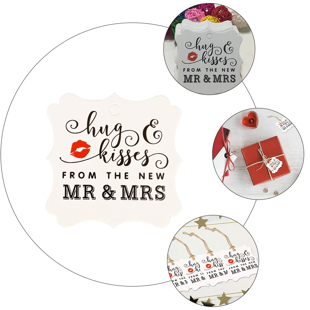 

100Pcs Hanging Kraft Paper Tags Gift Decoration Label Wedding Party Baking Packaging Packaging Decor Tags Hanging Pendant