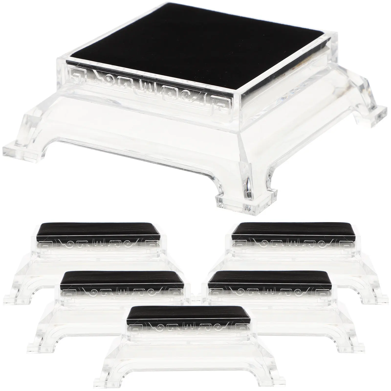 

6Pcs Transparent Watch Bracelet Display Stand Square Acrylic Holder Jewelry Display Rack Suitable for Watches Bracelets