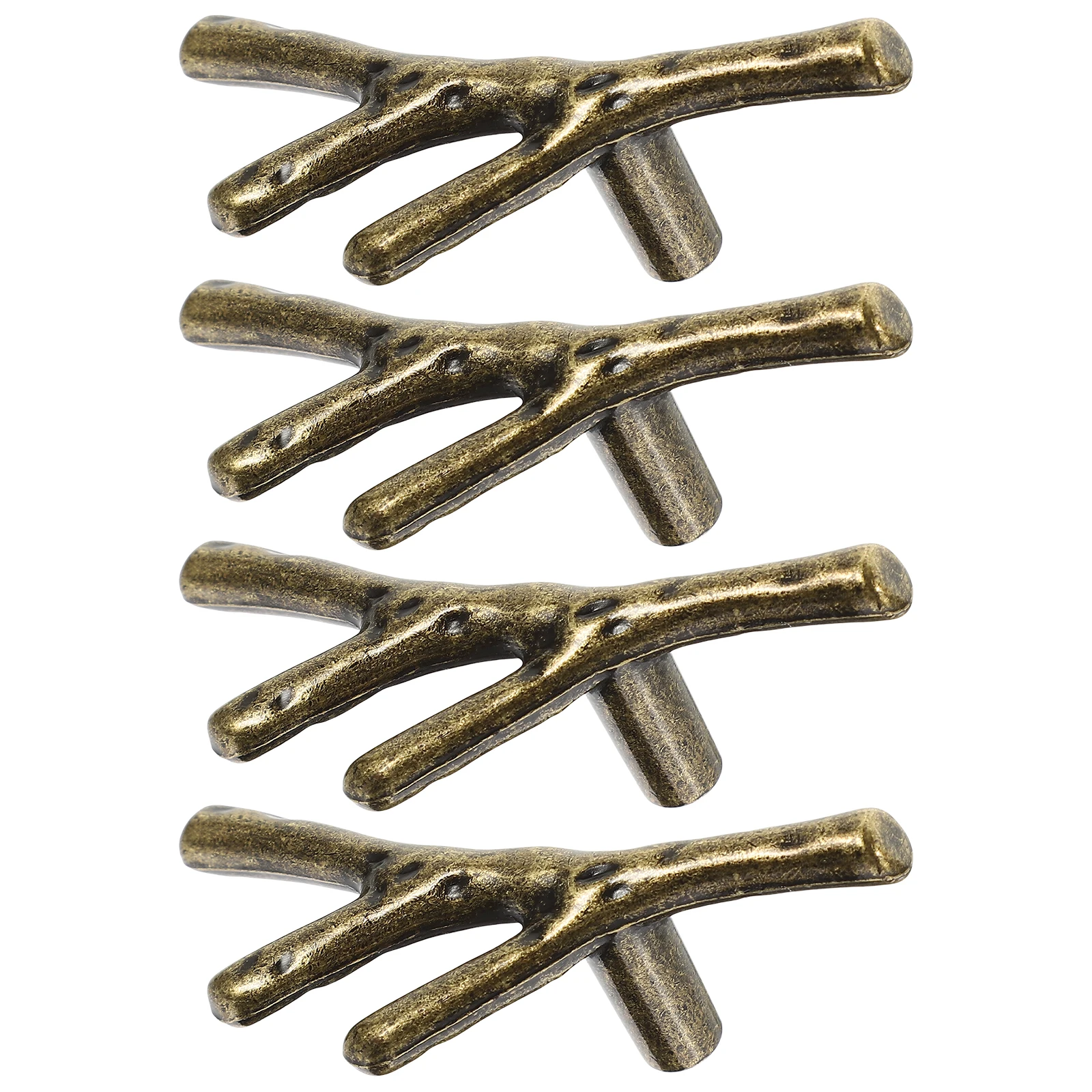 

4pcs Branch Door Handle Cabinet Handles Dresser Knobs Decorative Zinc Alloy Furniture Hardware Closet Drawer Pulls