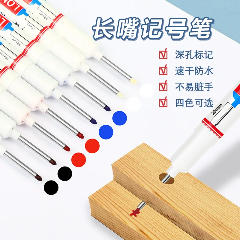 Ginflash 3pcs 0.7MM Permanent Oily White Markers pen waterproof tire glass wood painting black red ink sign pen