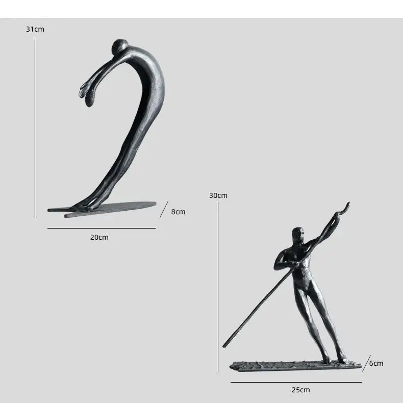 Imagem -05 - Ferro Fundido Personagem Ornamento Estátua de Metal Desktop Display Escultura Home Decor Acessórios Figurinhas Decoração Artesanato Presente