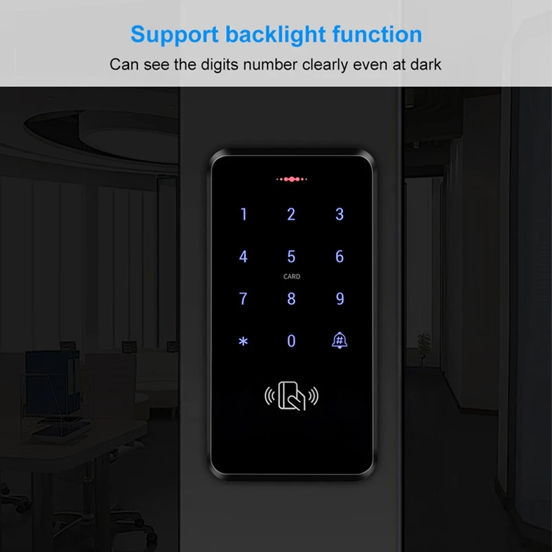 Đầu Đề Cập Đến IP68 Chống Nước Điều Khiển Truy Cập Bàn Phím Ngoài Trời RFID Bộ Điều Khiển Truy Cập Cảm Ứng Cửa Mở Hệ Thống Với 125Khz Chìa Khóa Thẻ