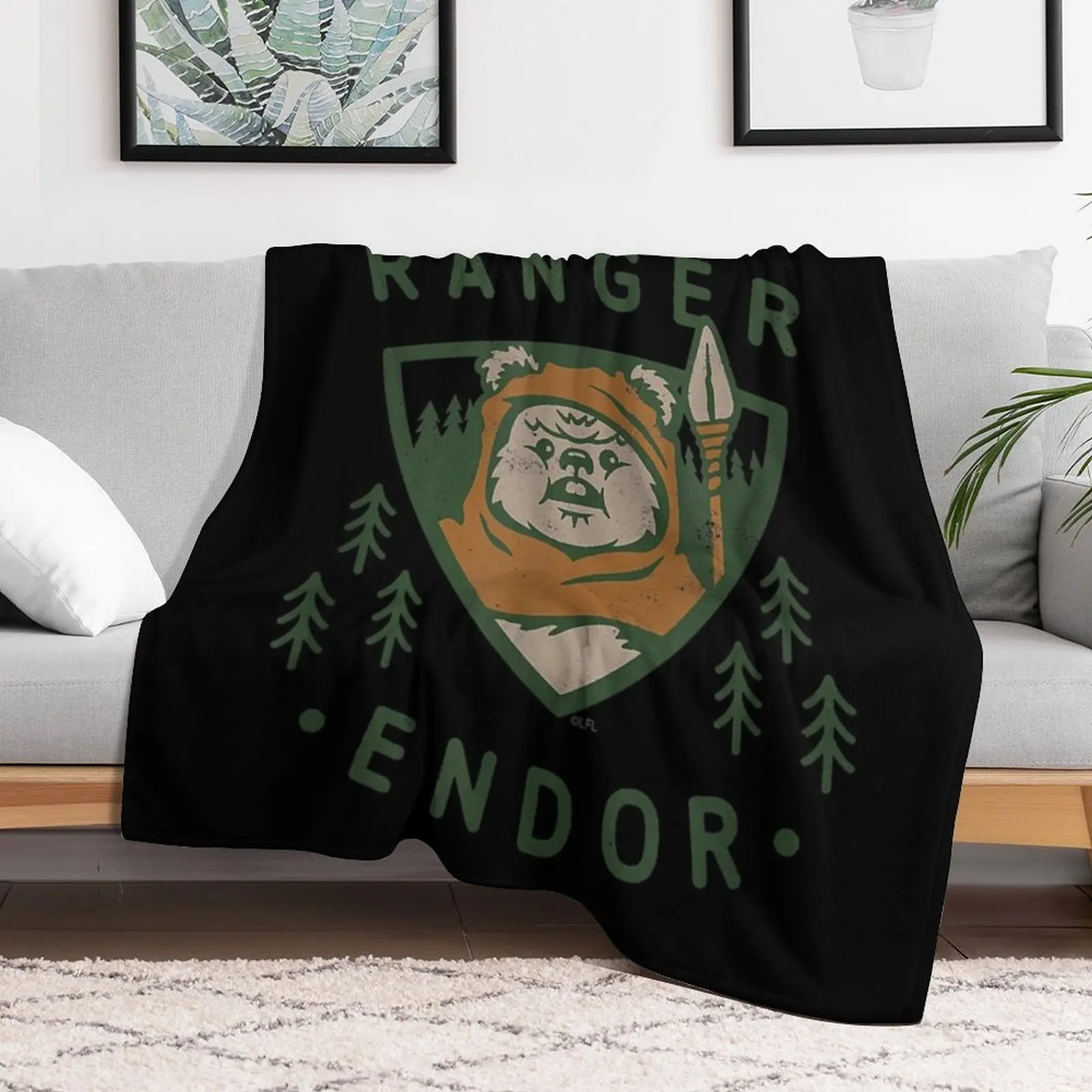 Ewok Park Ranger Endor Throw Blanket Retros wednesday Blankets