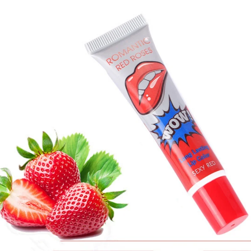 1 lápiz labial líquido despegable resistente al agua brillo de labios duradero máscara de pelusa maquillaje tatuajes brillo de labios lápices labiales cosméticos para mujer rojo