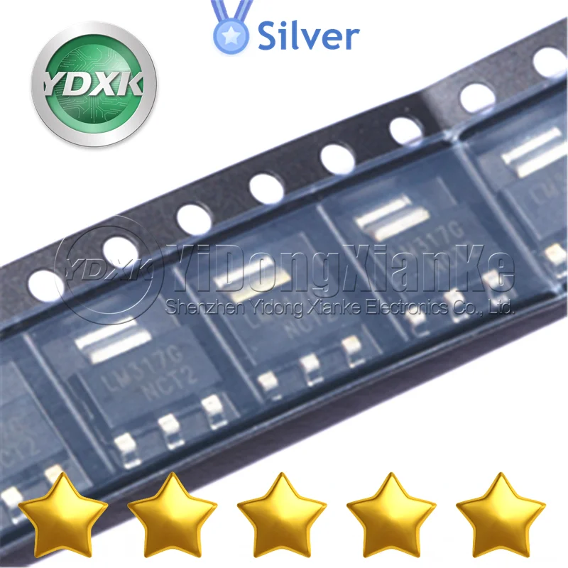 LM317G SOT223 Electronic Components LM317M LM7805MPX LP3964EMPX-ADJ LT1117IST-3.3 LT11293 New Original LT1521IST-33
