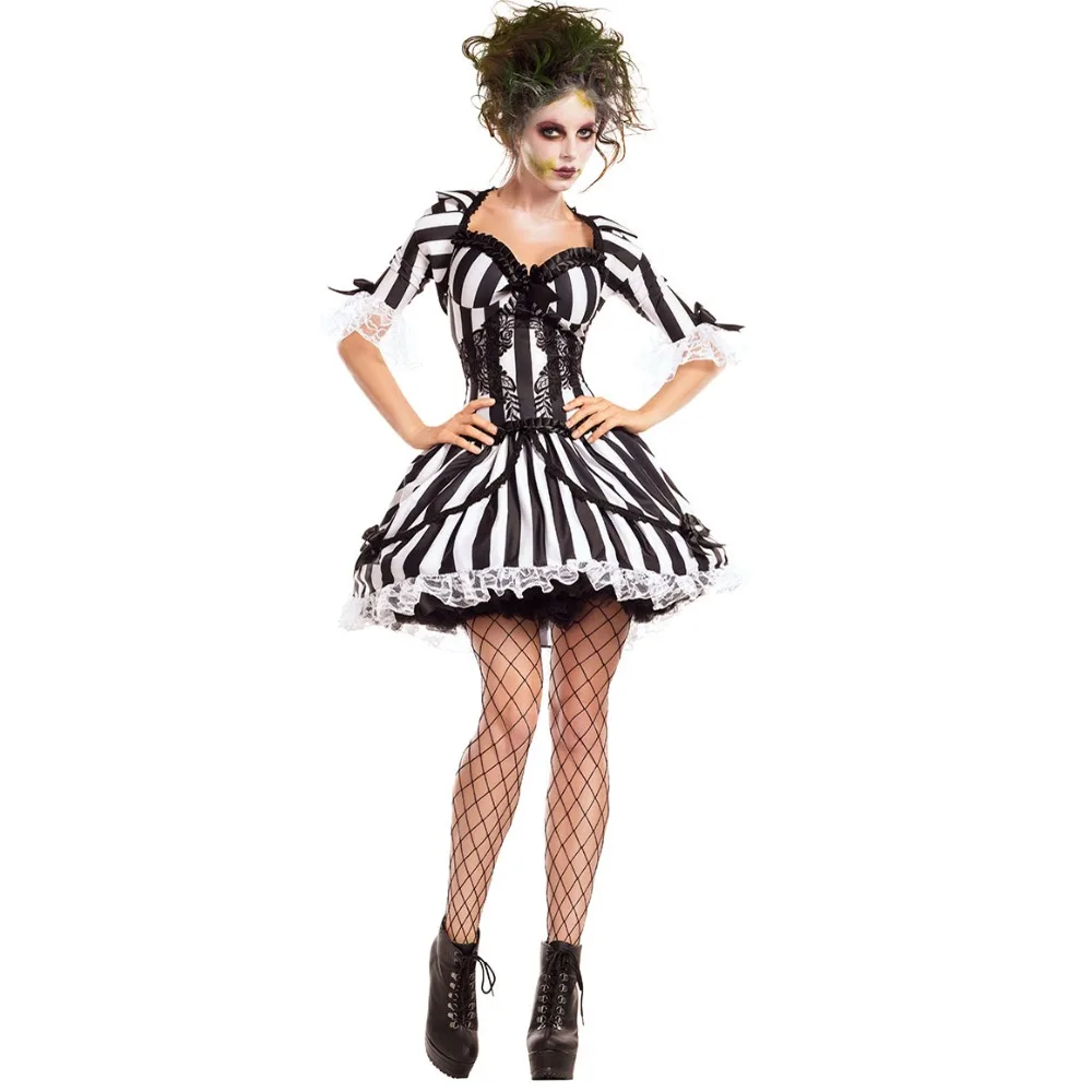 Sexy Halloween Costumes for Women Vampire Apparel Ghost Bride Evil Clown Cosplay Exotic Sets