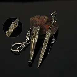 9cm Mini Weapon sword Model Keychain Model Jewelry Weapon Metal Pendant Key Chain Chaveiro Bag Car Key Holders Gift For Kids Men