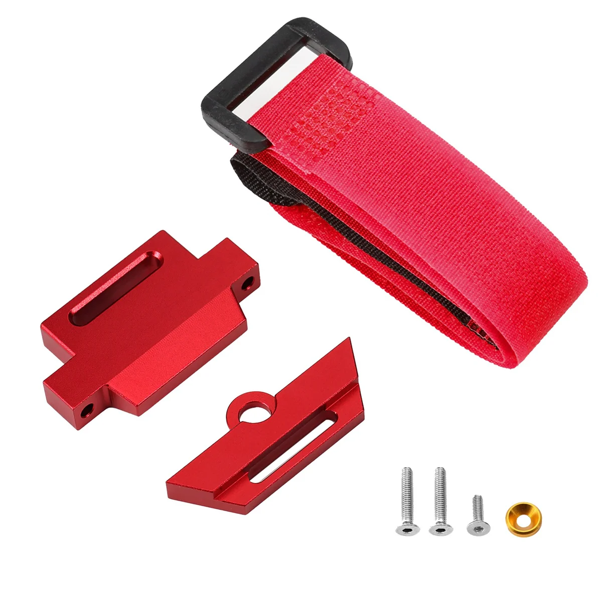 

IINBD-Battery Holder Mount Hold Down for 1/10 Traxxas Slash Parts Red