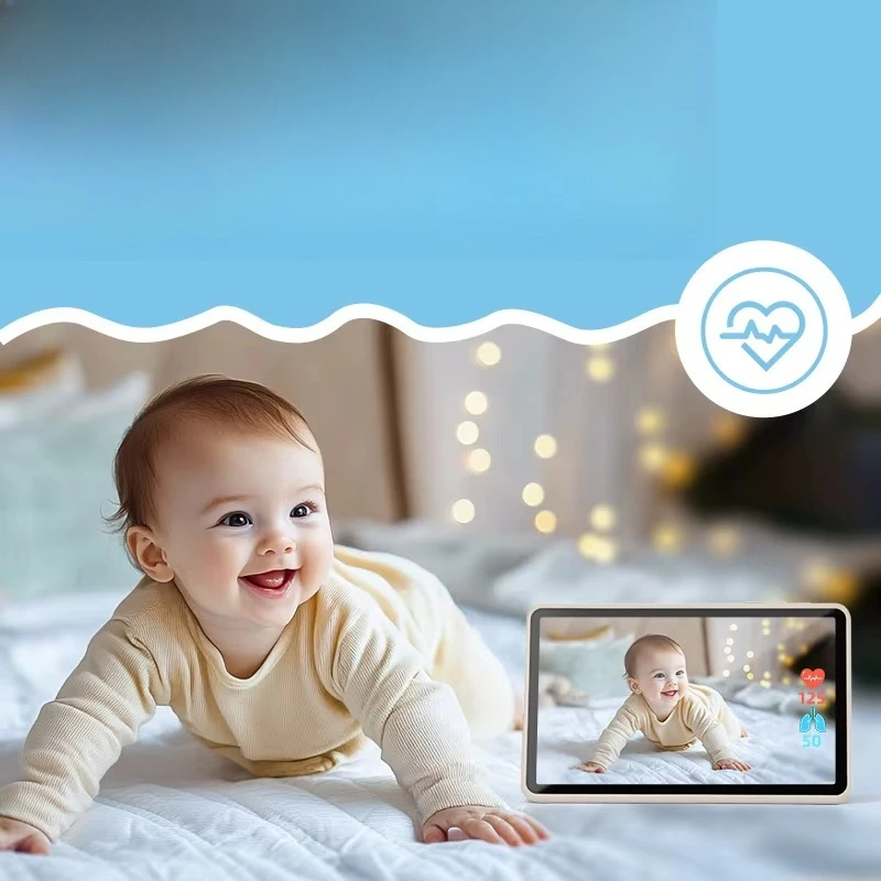 

7-Inch touchscreen smart baby monitor camera virtual fence night vision split-screen baby heartbeat breathing monitor