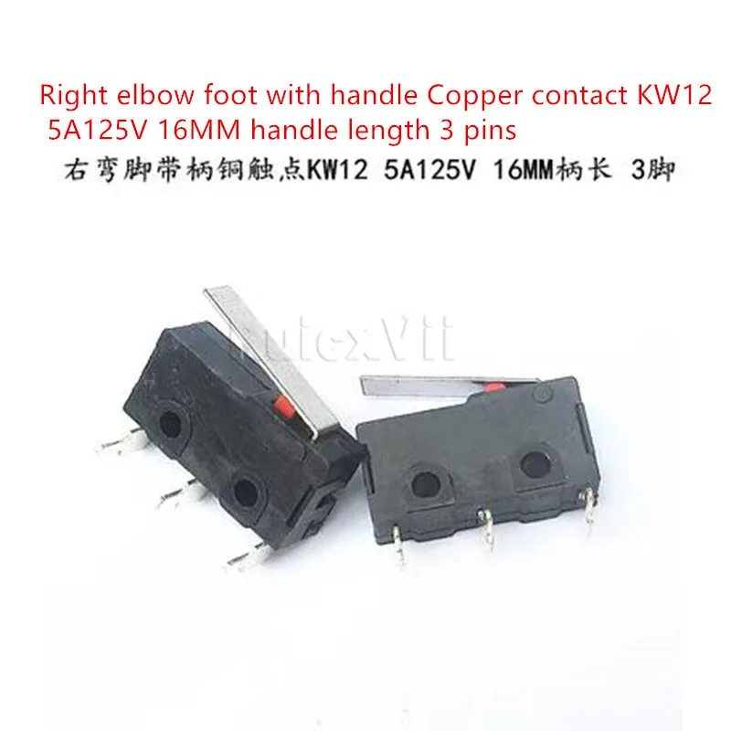 10PCS KW12 travel limit switch contact key KW11-3Z-2 micro switch straight handle tripin 5A 125V250V