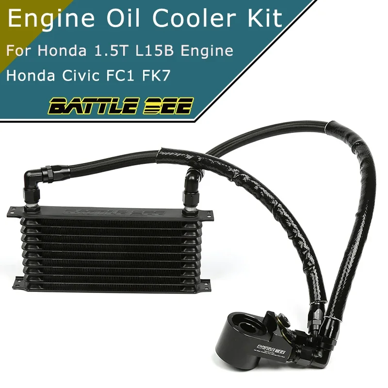 

Cooling Radiator Engine Oil Cooler Kit For Honda Civic FC1 FK7 1.5T L15B Engine Oil Filter Thermostat Sandwich Plate Adapter