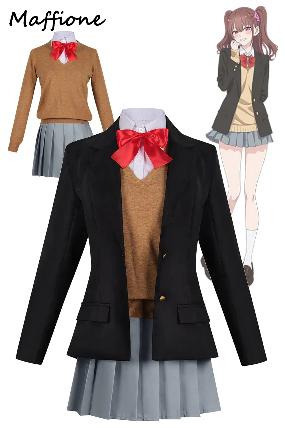 

Mikari Tachibana Cosplay Uniform Anime 2.5 Dimensional Cosplay Seduction Disguise Costume Women School Clothes Halloween Suit