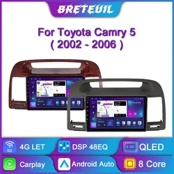 Dla Toyota Camry 5 XV 30 2001 2002 2003 2004 2005 2006 Radio samochodowe z androidem odtwarzacz multimedialny nawigacja GPS Carplay ekran dotykowy