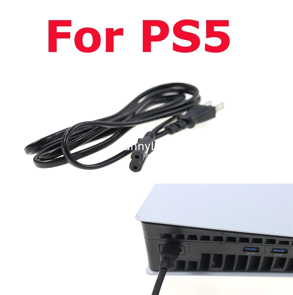 كابل سلك طاقة تيار متردد بمنفذ 2 شقين ، مناسب لسوني بلاي ستيشن 5 ، PS5 ، مزود طاقة ، سلك توصيل ، أصلي ، m ، 1