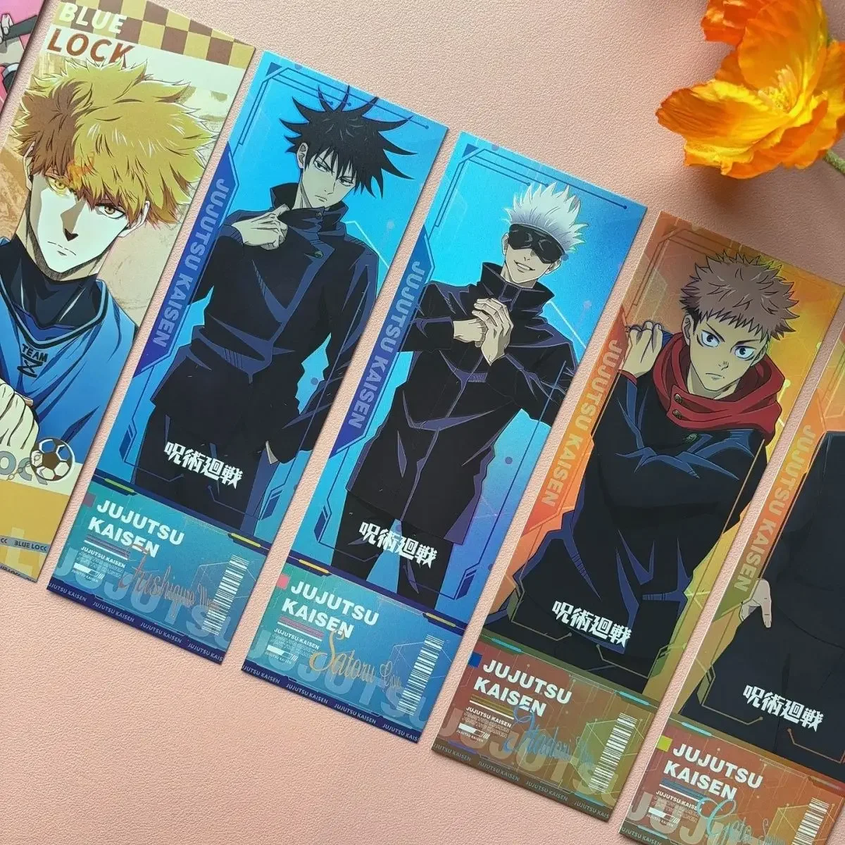 1/5pcs Jujutsu Kaisen Photocards Double Sided Pattern Laser Ticket Cards Bookmark Collection High Quality