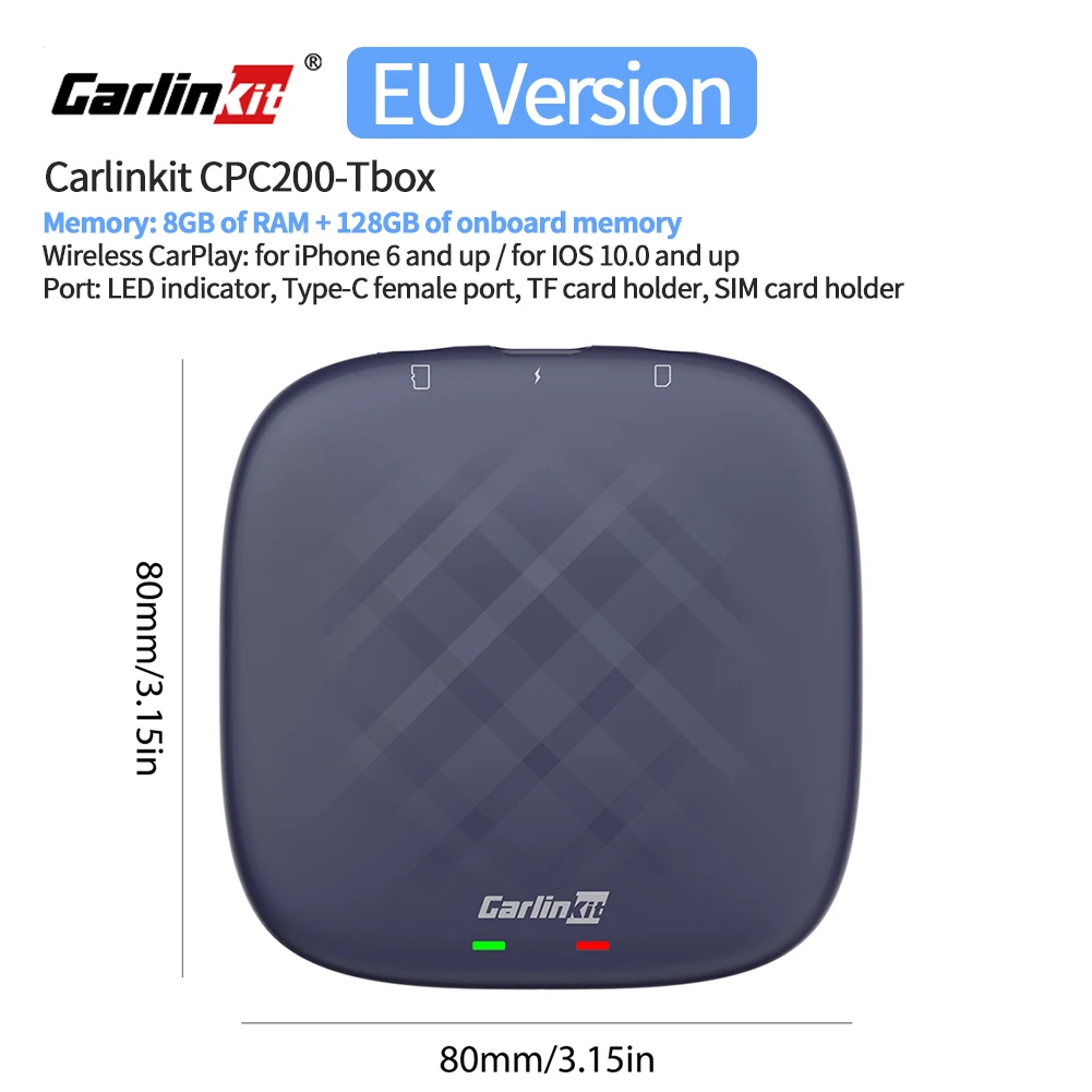 Carlinkit CPC200-Tbox Smart Box Android 13.0 AI TV Box Wireless