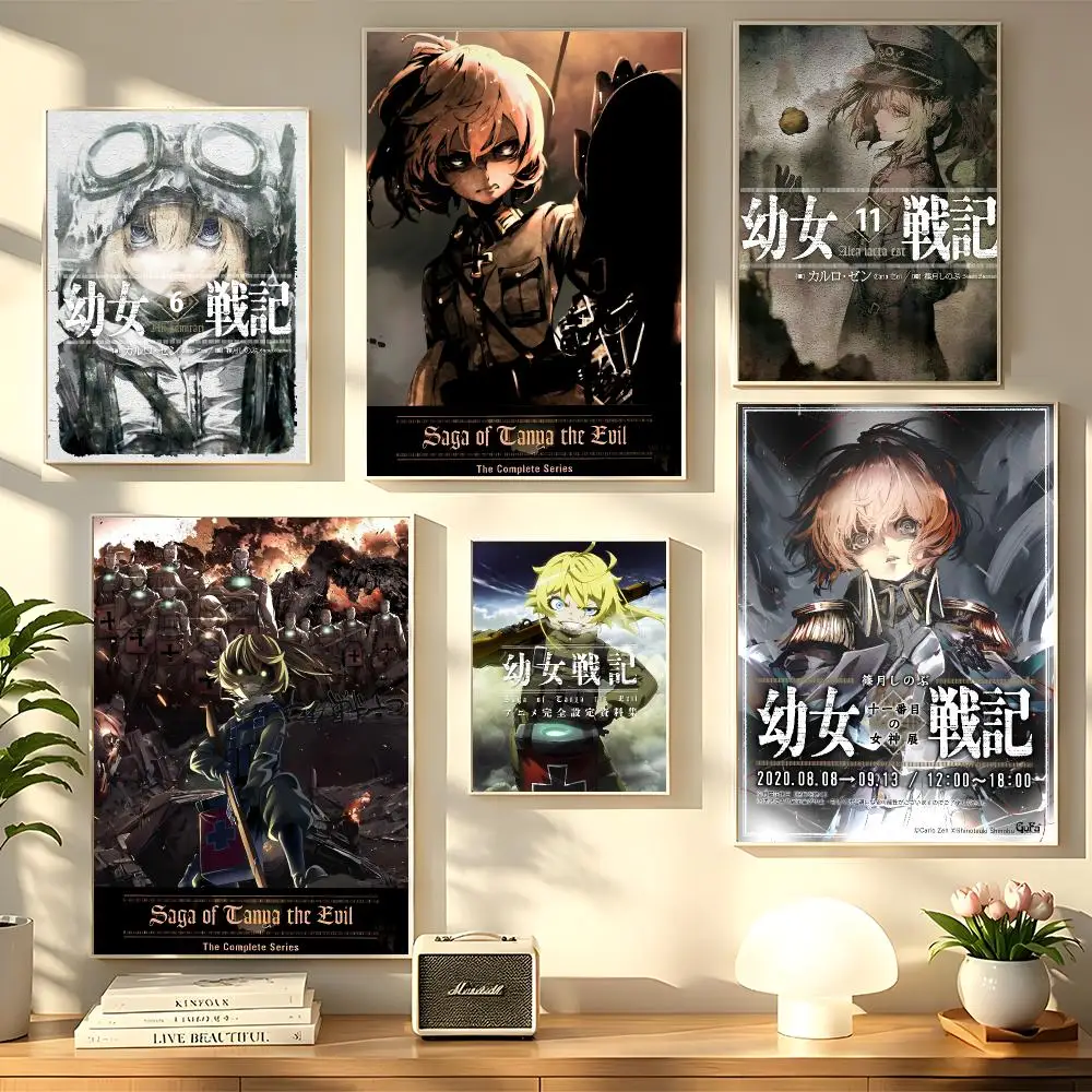 The Saga Of T-Tanya The Evil Painting Calligraphy Wall Art HD Canvas Oil Painting Posters Prints Home Bedroom Decor Gift