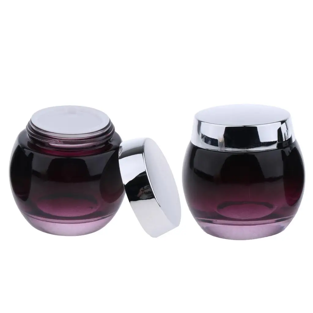 2Pcs 120g Jar Containers Cosmetic Can Bottle Gradient Bottle