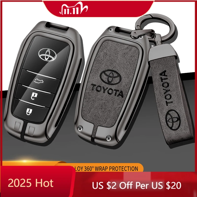 

Колпаки для автомобильных ключей, чехол для Toyota Land Cruiser 200 Prado Crown Yaris Cross Hilux Innova Fortuner Camry Alphard PREVIA