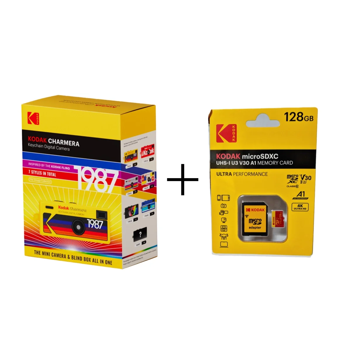 【新品未使用】 Kodak Chamera 1987 type01 イエロー KODAK CHARMERA 1987 KEYCHAIN (Camera + Micro SD) – Film