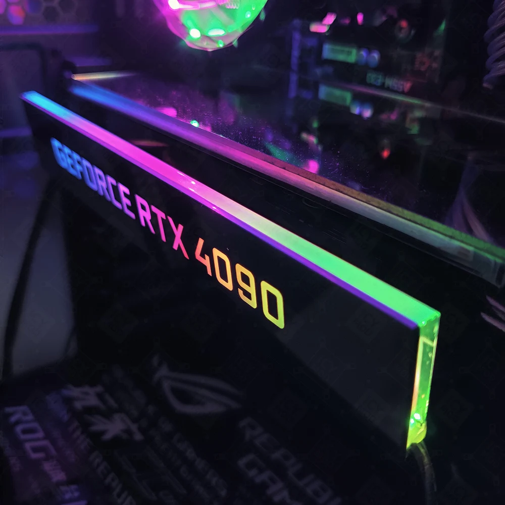 Video Card Decoration A-RGB VGA Cover Customize RGB GPU Side Panel Customizable 5V3PIN/12V4PIN AURA Cooler Custom Lighting Board