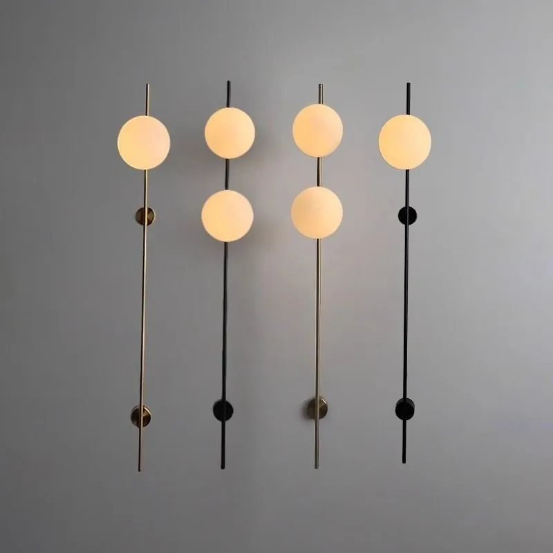 

Прикроватная лампа для спальни во французском стиле, легкая роскошная гостиная в минималистском дизайнерском стиле, сферический декоративный настенный светильник с длинным полюсом